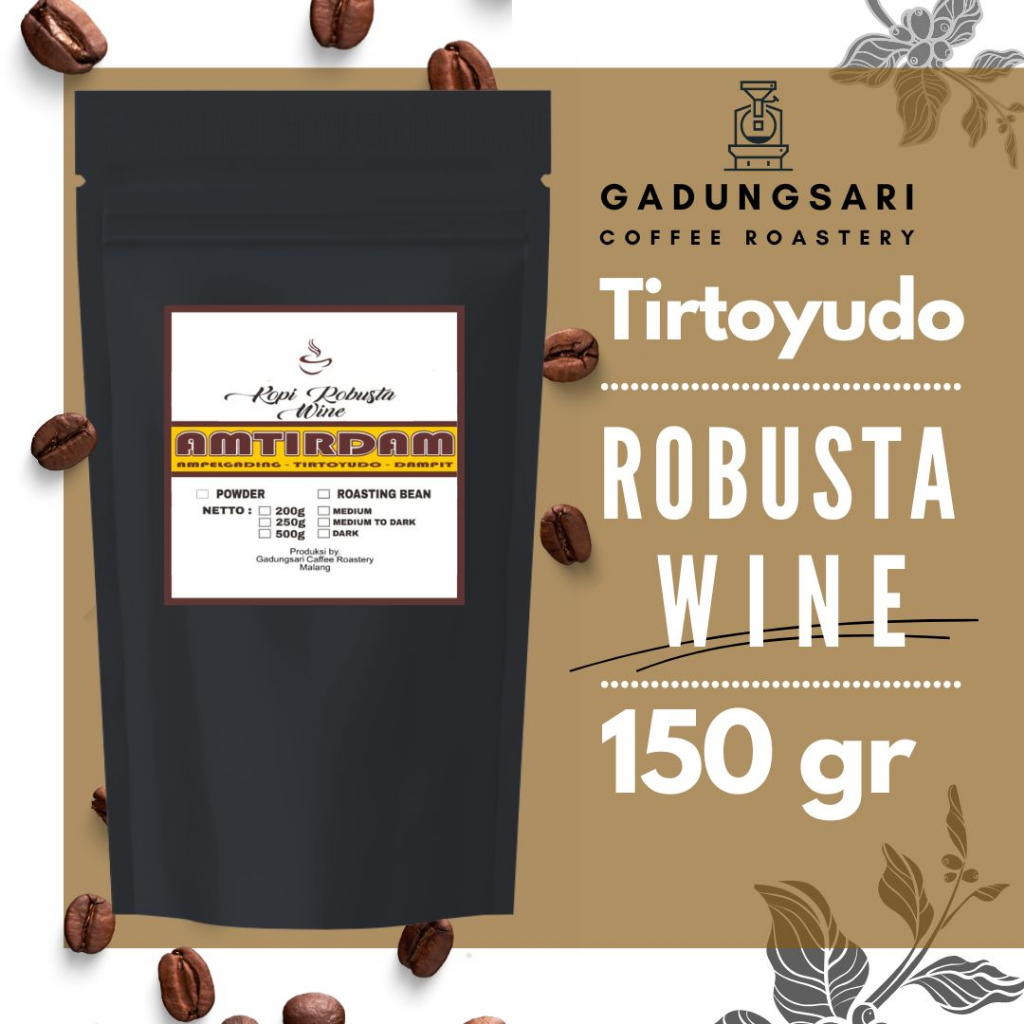 

Kopi Wine Robusta Tirtoyudo Dampit 150 gram