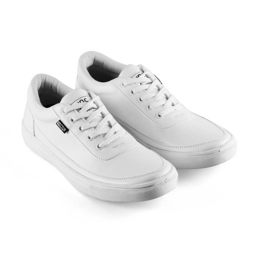 NOCTUR - Sepatu Pria Putih Casual Full White N 003