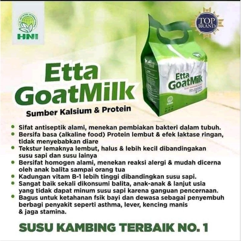 

Etta Goat Milk Susu Kambing Asli HNI HPAI