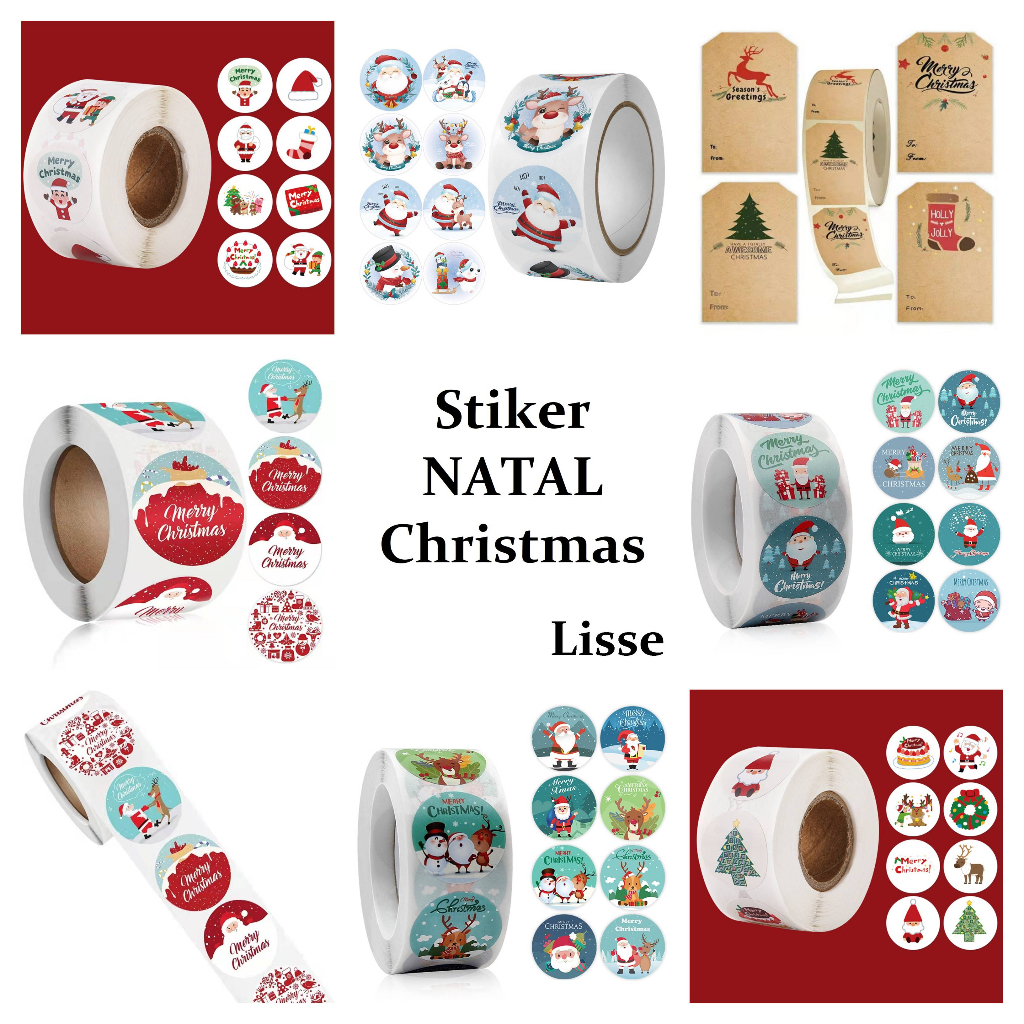 

Sticker Label Bingkisan Stiker Toples Natal Christmas Xmas Kue Kering