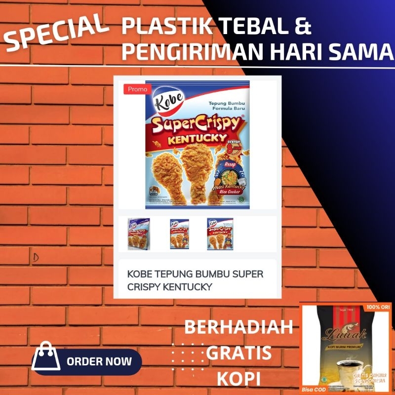 

kobe super crispy kentucky krispi tepung bumbu 200 gram