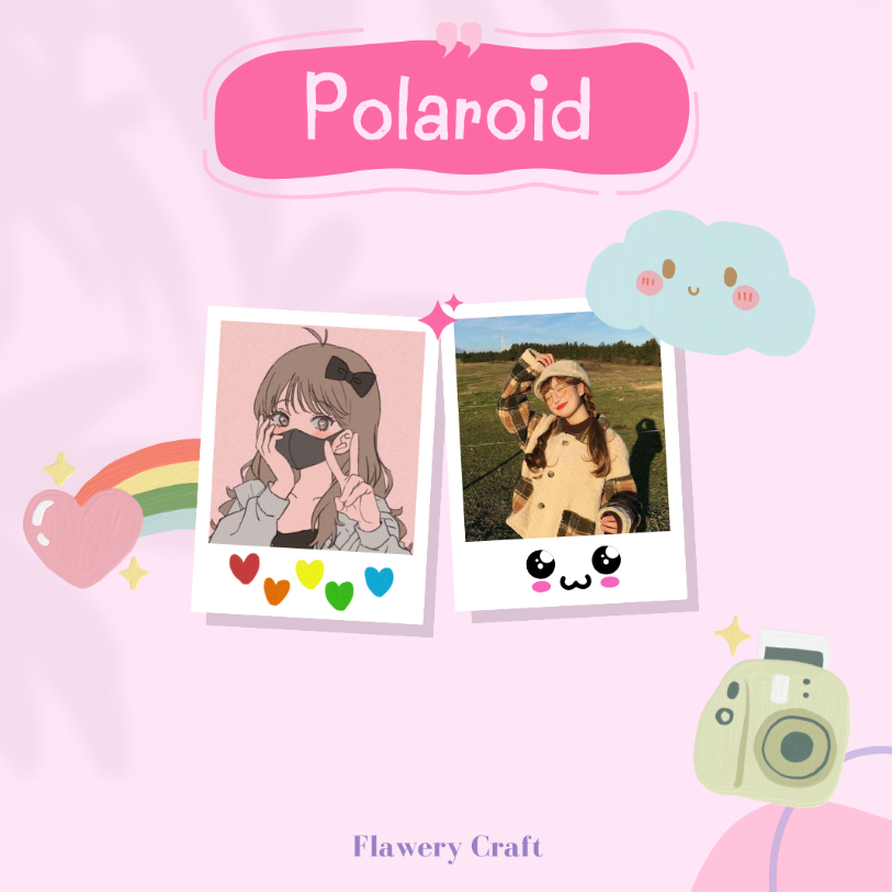 [TERLARIS] Foto Polaroid Foto Strip Box Wooden Clip Foto Wide cetak foto polaroid murah