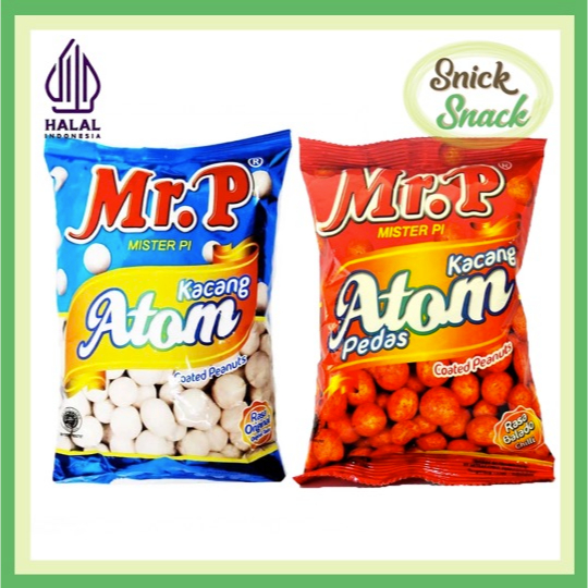 

Mr.P Kacang Atom Original 130 gr Pedas 100 gr MrP Mister Pi Coated Peanuts