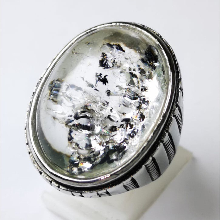 Natural Batu Whita Kinyang Air Karang Kristal Top Kristal