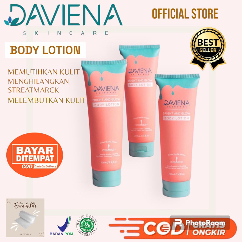 BRIGHT AND GLOW  BODY LATION || DAVIENA SKINCARE || DAVIENASKINCARE || DAVIENA SKINCARE PALEMBANG ||