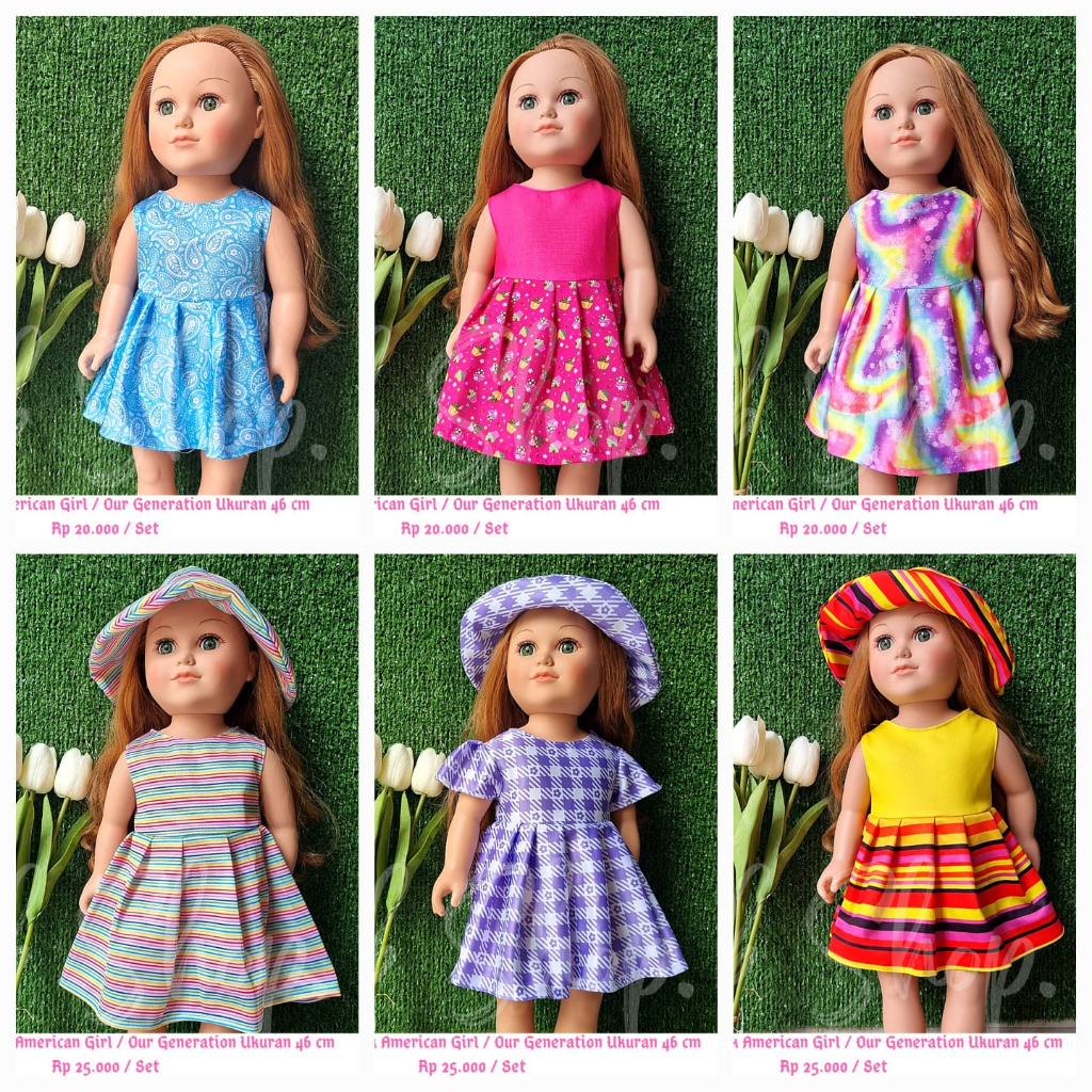 Baju Setelan - BAG 002 - Dress - American Girls - Battat Doll - Boneka Our Generation - City Toys