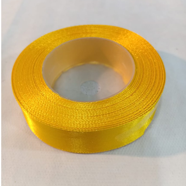 

Pita satin kuning 1/2 inch / 1.27cm Per roll