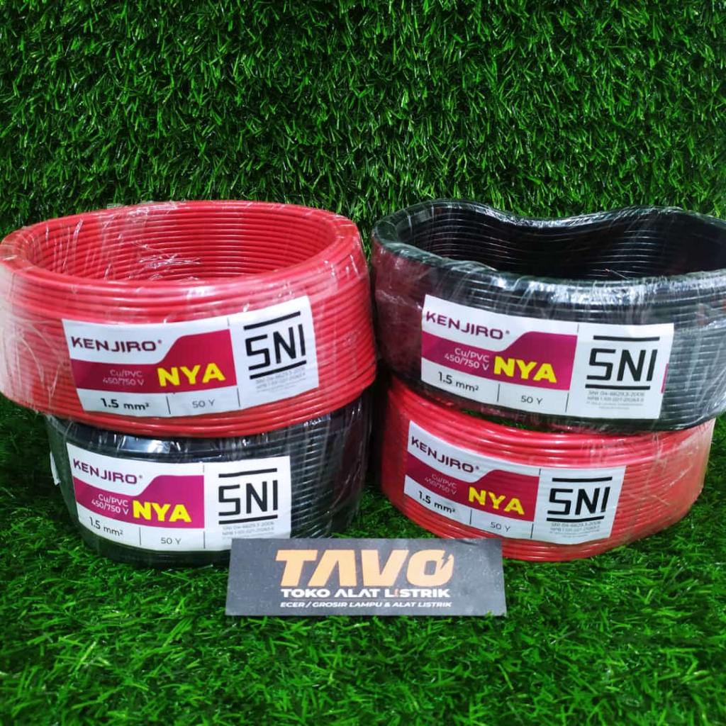Kabel Listrik Tunggal Kawat NYA Kenjiro 1,5mm Tembaga Murni SNI