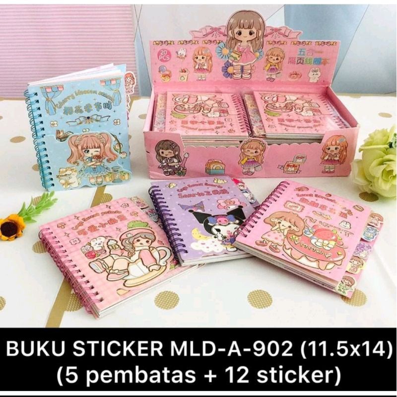 

Ring book memo sticker/ buku memo lucu karakter+sticker/buku diary sticker
