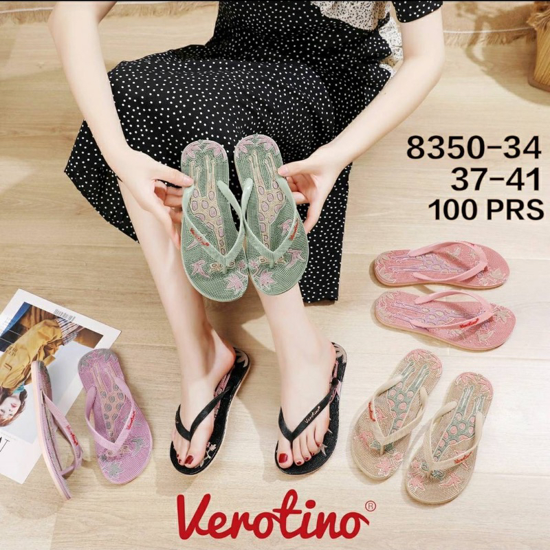 Sandal Jelly Rematik Duri Verotino 8350/ Sandal Jelly Jepit Rematik Motif Jerapah Nanas Lembut Dan T