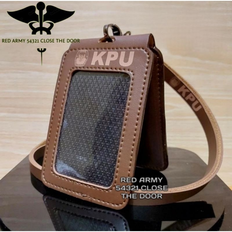 

ID Card Holder Model Lipat Tali Lanyard Name Tag Logo KPU