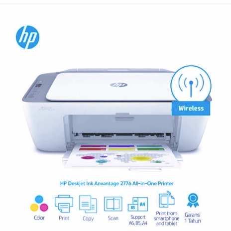 HP Deskjet Ink Advantage 2776 All In One Wifi Printer (Print, Scan, Copy) HP 2776