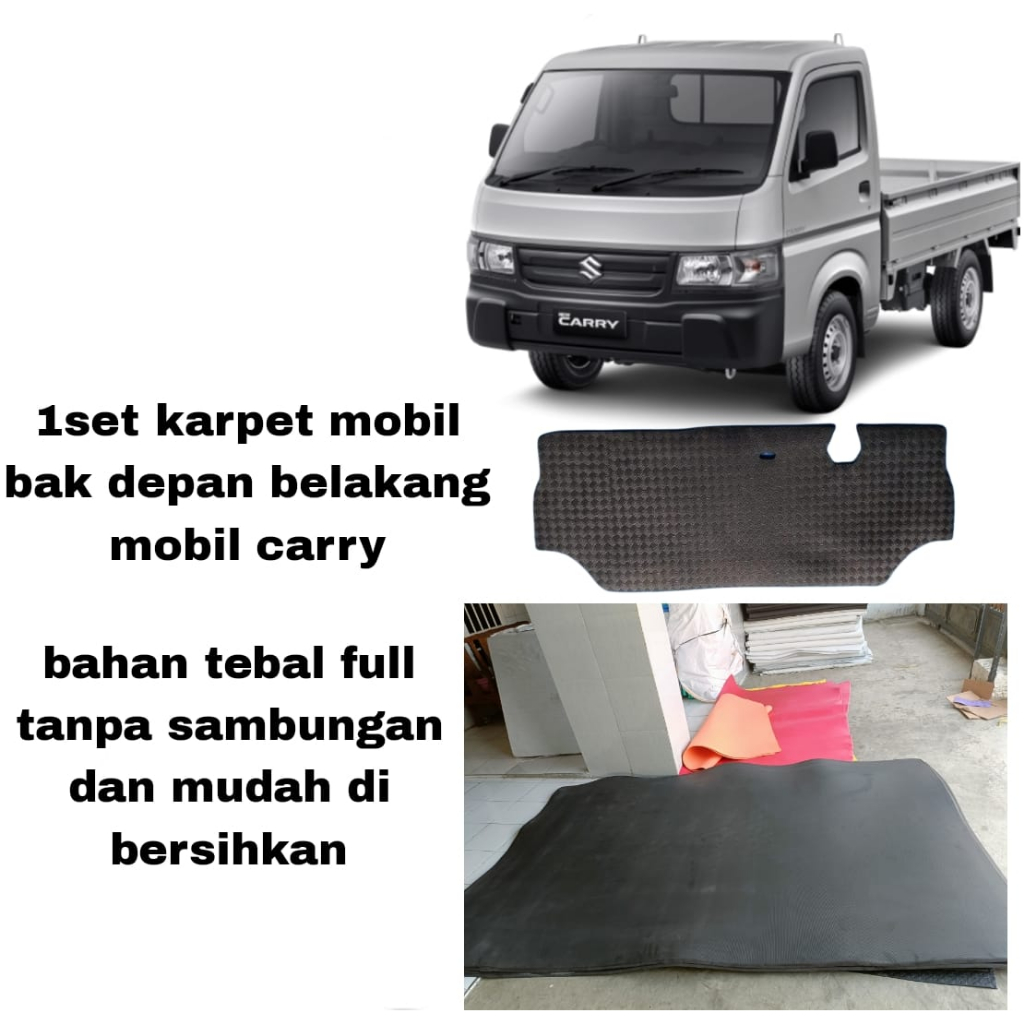 Karpet alas bak mobil pick up Suzuki New carry 1 set depan belakang