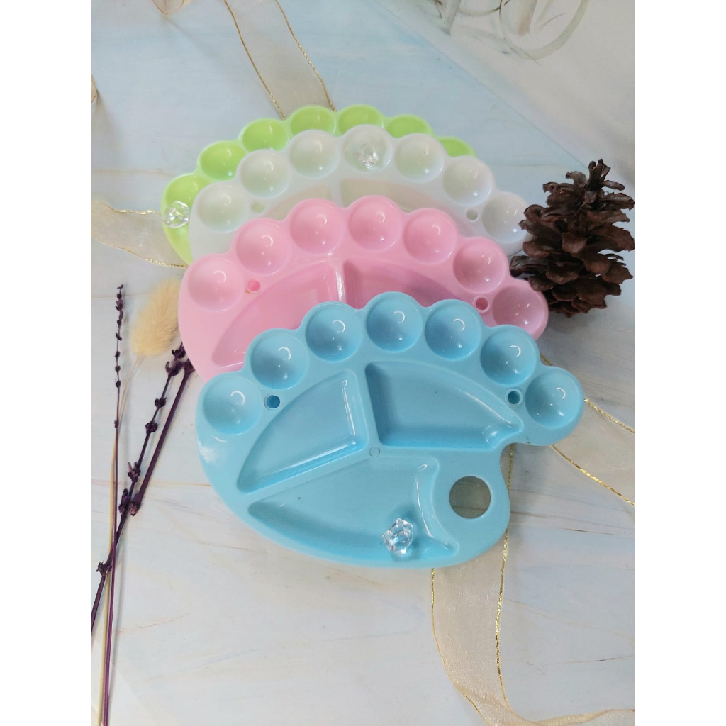 

PALLETE TEMPAT CAT PALET LUKIS KECIL 12 LUBANG MODEL KAKI MURAH BAGUS