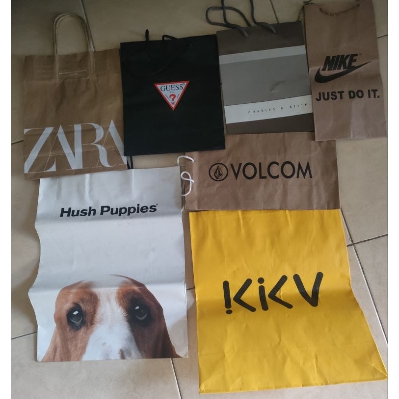 

Paperbag Zara Guess Charles&Keith Volcom Nike Hush Puppies KKV