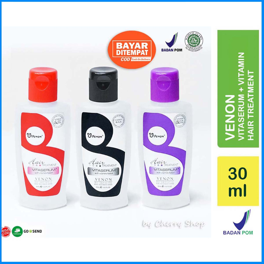 [SERUM RAMBUT] [GARANSI TIDAK BERMINYAK & TIDAK LENGKET] [30ML] [BPOM] VENON Vitamin Serum Rambut Vi