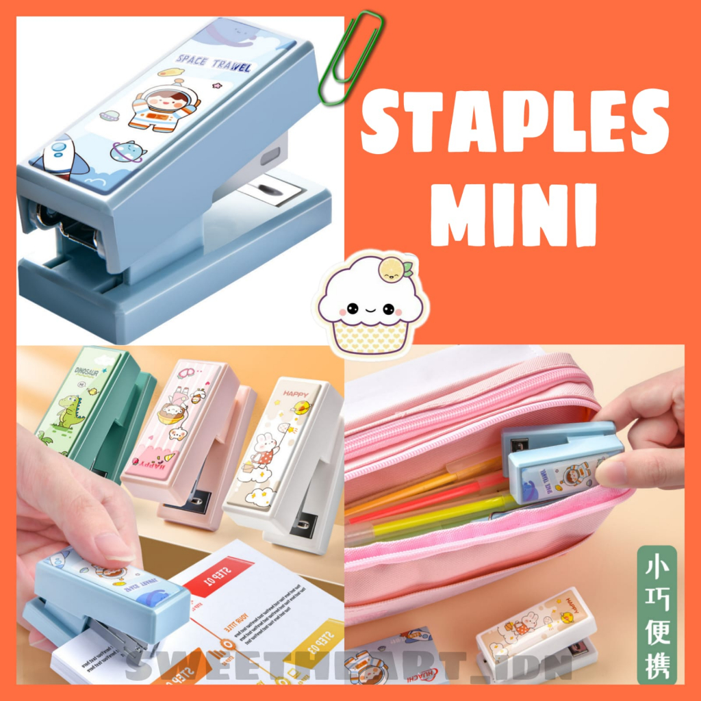 

Staples mini + ISI / stapler mini motif lucu