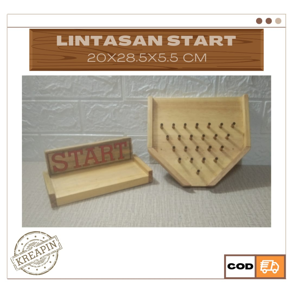 Kreapin MR Start Series - ASMR Marble Run Race Lintasan Balap Kelereng Edu Game Kayu Start Series Cu