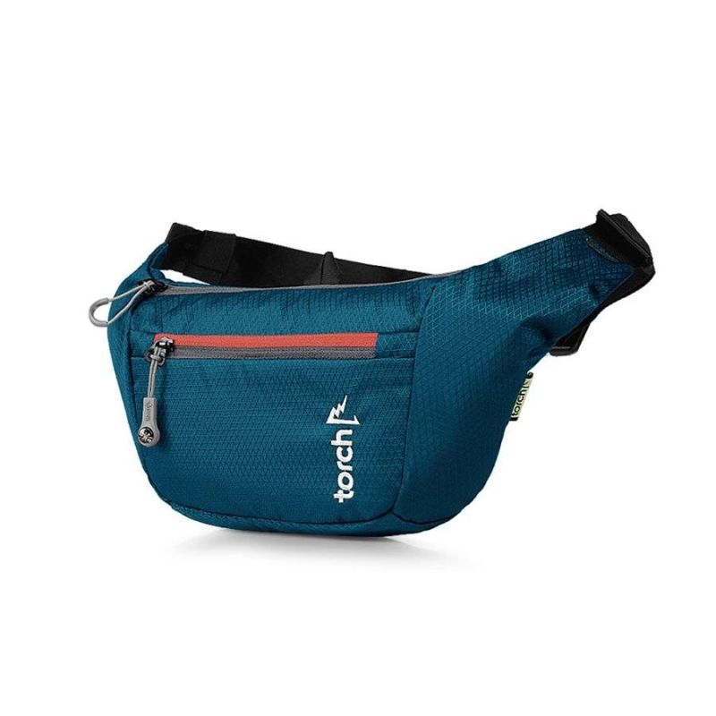 TORCH Koriyama Tas Pinggang Selempang Konser Ringan Anti Air Pria - Legion Blue