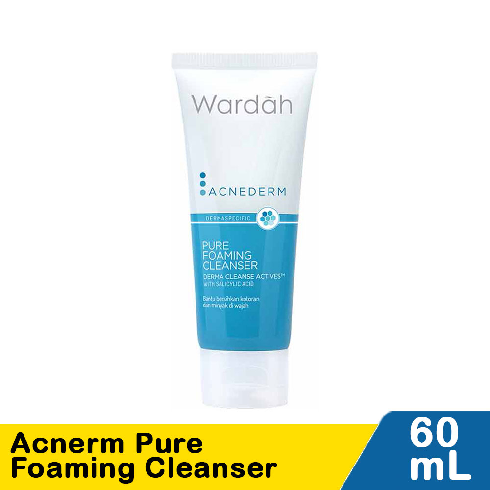 Wardah Acne Derm Pure Foaming Cleanser 100 ml face wash facial wash sabu cuci muka