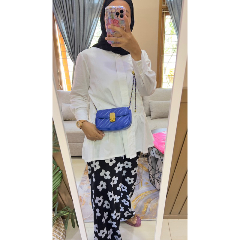 tas selempang wanita/mini sling bag biru (pl)