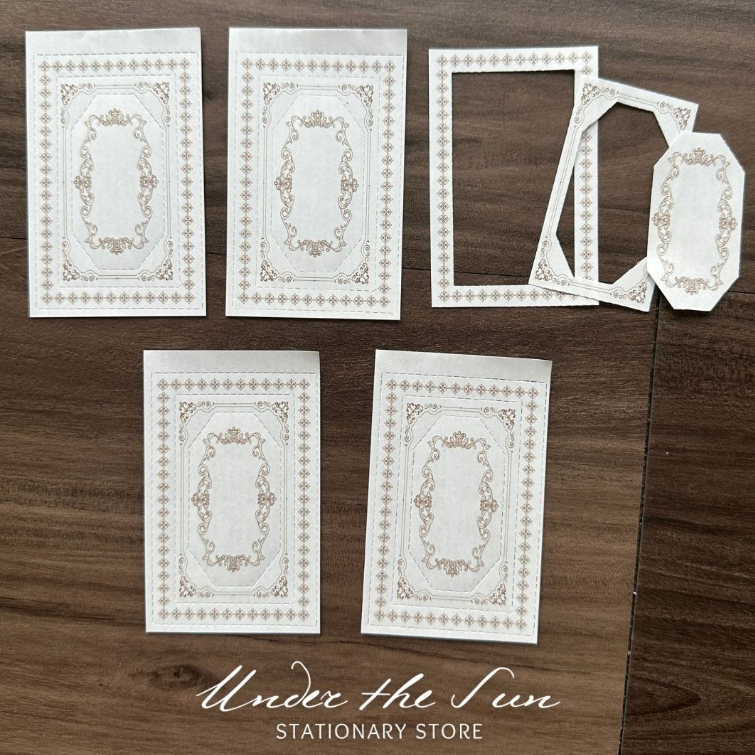 

Deco Frame Paper Baroque Motif for Journaling