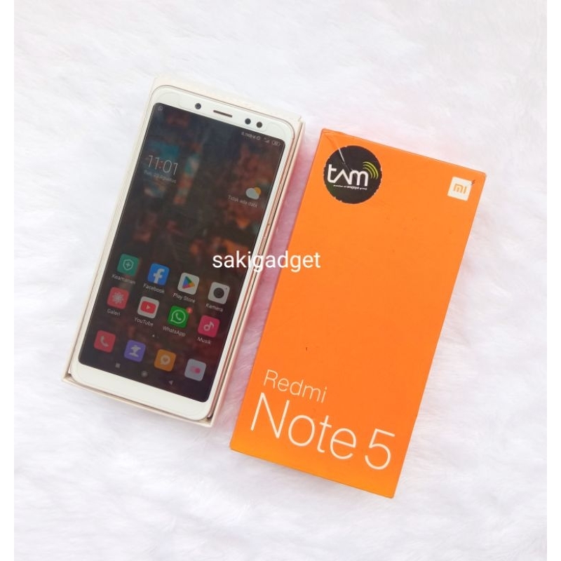Handphone Xiaomi Redmi Note 5 Pro 4/64 Second Bekas Fullset Lengkap