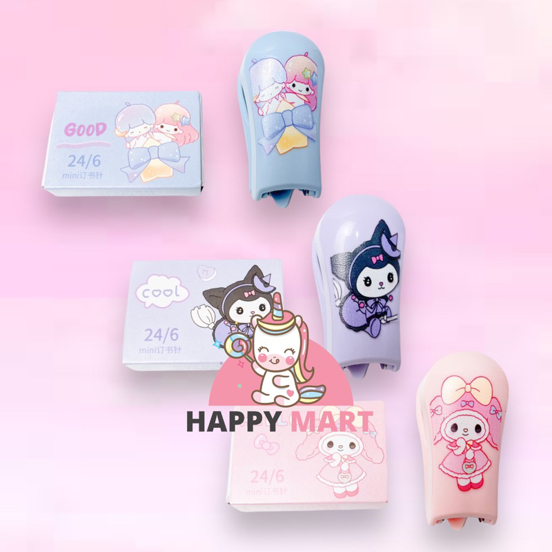 

steples / stepler / cegrekan motf sanrio kuromi / melody / twin star