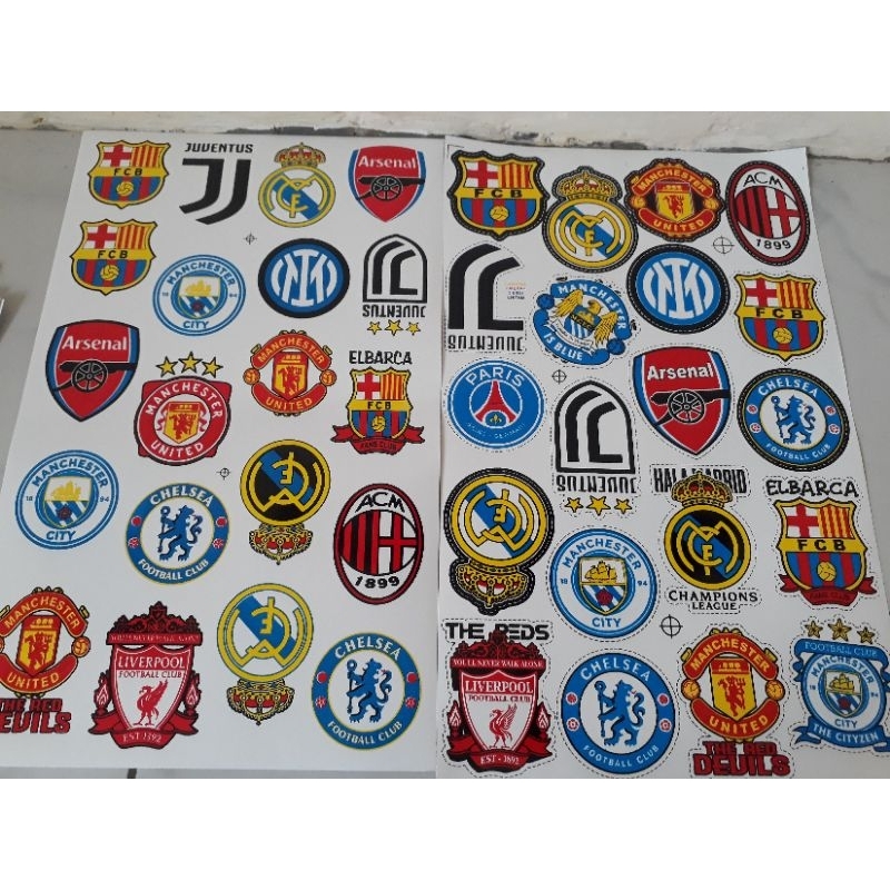 

1lembar besar stiker bola liga eropa