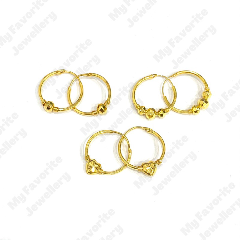 Anting Gipsy Variasi Merica (Emas Asli Kadar 700)