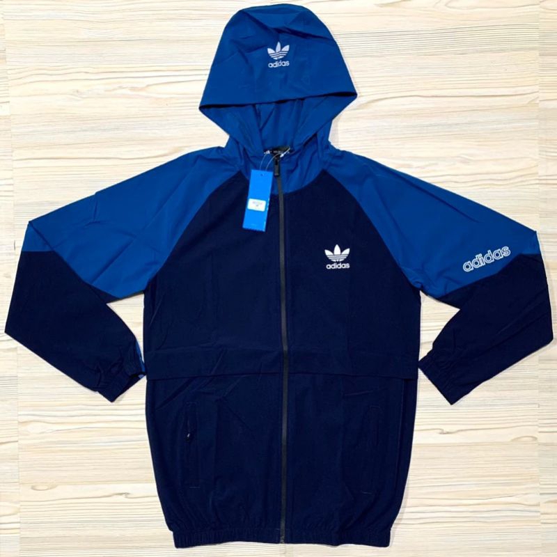 JAKET PARASUT MICRO PRIA ADIDAS IMPORT RUNNING OLAHRAGA