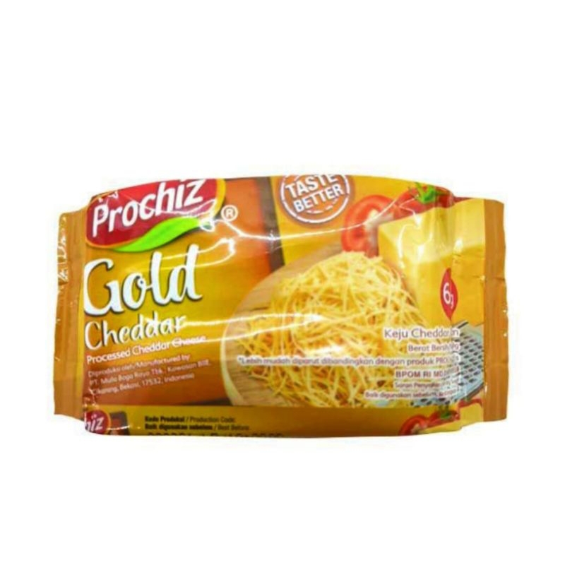 

Prochiz Keju Gold Cheddar 60 gram