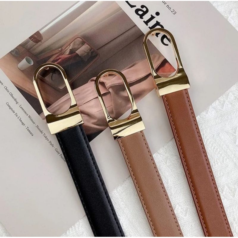 VENDI - Belt Wanita Ikat Pinggang Leather Cowhide Sabuk Premium "NOV - Camel