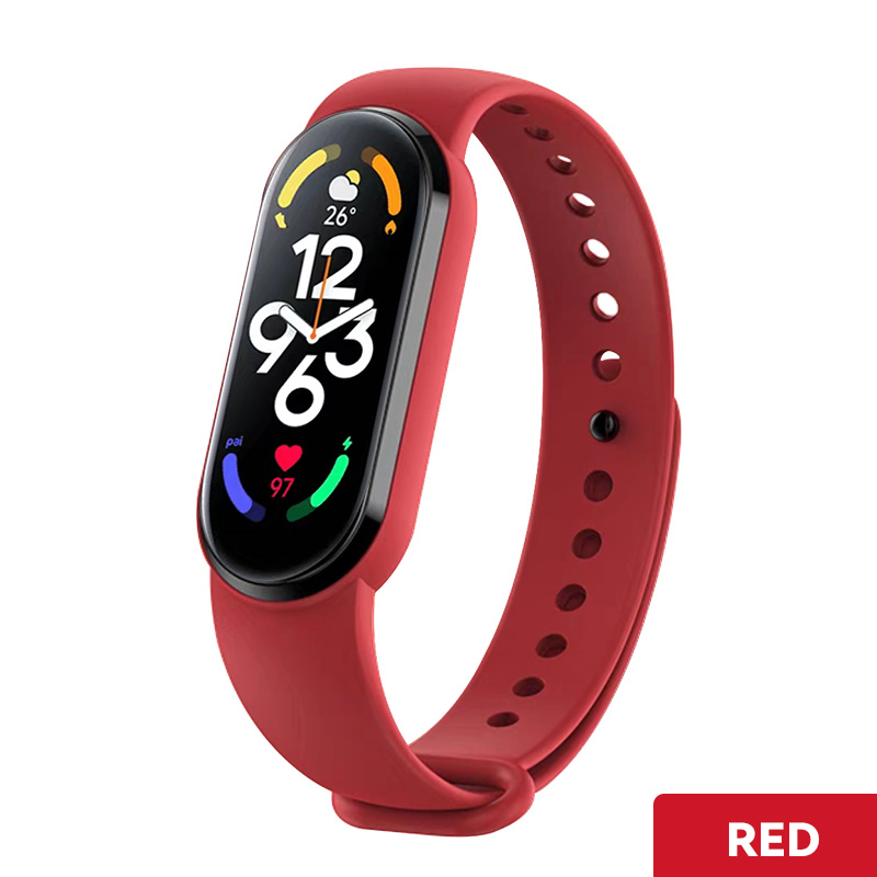 GOONE NEW 2023 M8 Smartwatch Bluetooth IP67 Waterproof Touch Screen Smartband Bracelet Play Music Sport Health Tracker Blood Pressure Monitoring Jam Tangan Pria Jam Tangan Wanita-M8-Red