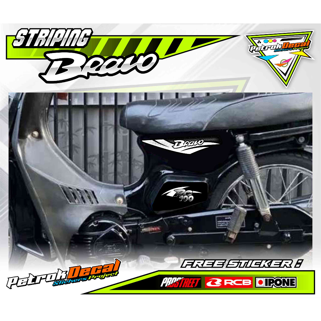 STRIPING VARIASI RC 100 BRAVO / STICKER LIST SUZUKI RC 100 BRAVO