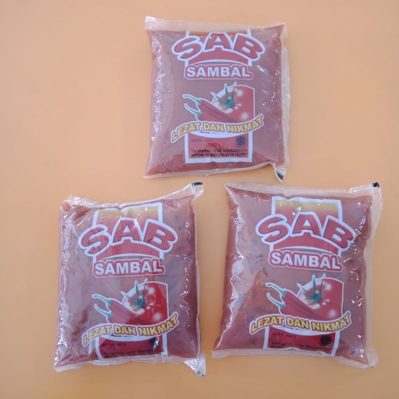 

Saus sambal SAB 450gr saos sambal Sab lezat dan nikmat SAB sambal