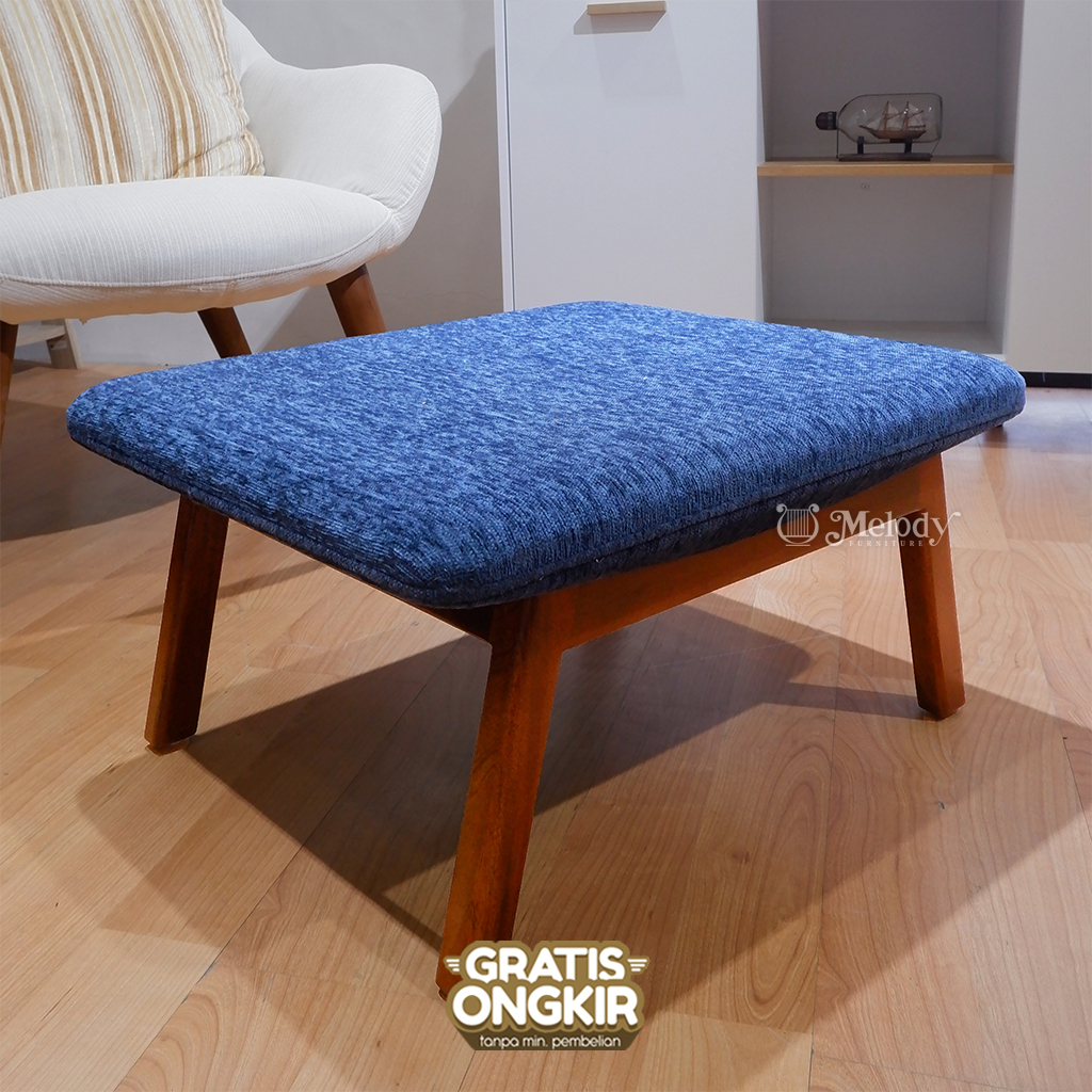 Melody Furniture - Foot Rest Stool Sofa Blue Sandaran Kaki