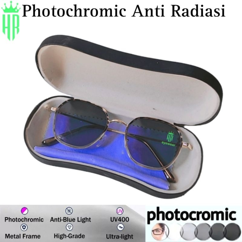 COD Kacamata Photochromic Minus Wanita Anti Radiasi UV400 Terbaru Kacamata Bluechromic Minus kacamat