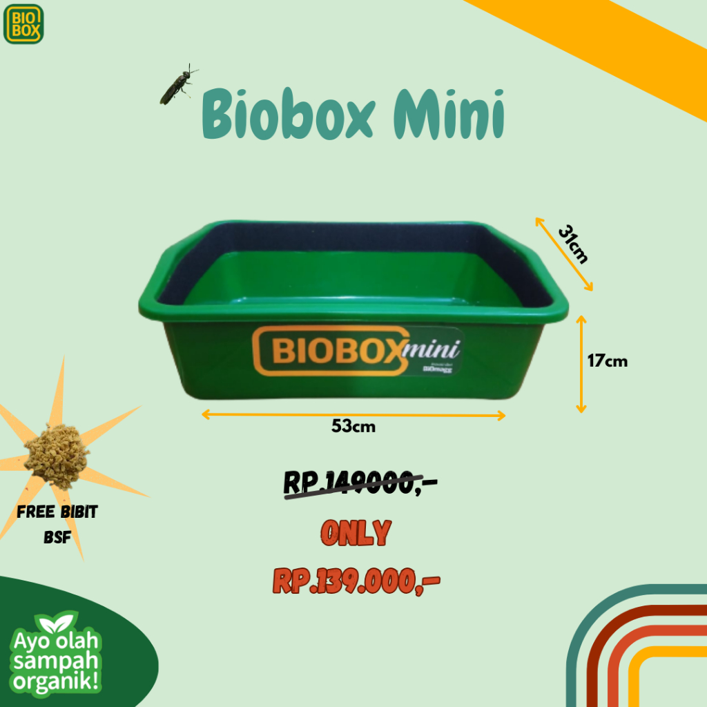 Biobox mini box budidaya maggot bsf box maggot free bibit maggot