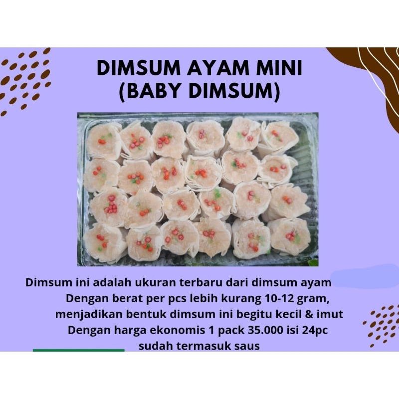 

baby dimsum ayam isi 24/dimsum ayam mini/dimsum mix medium