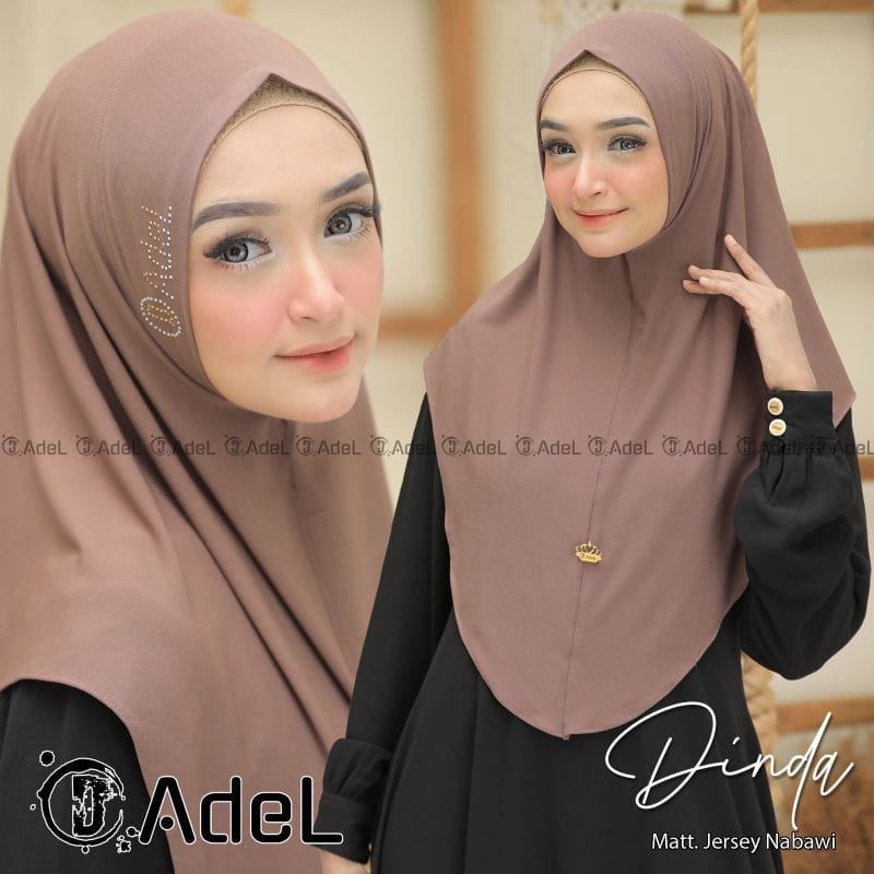 [436 DINDA ADEL] jilbab instan dinda soft pet original adel hijab ✦ bergo malay jersey nabawi