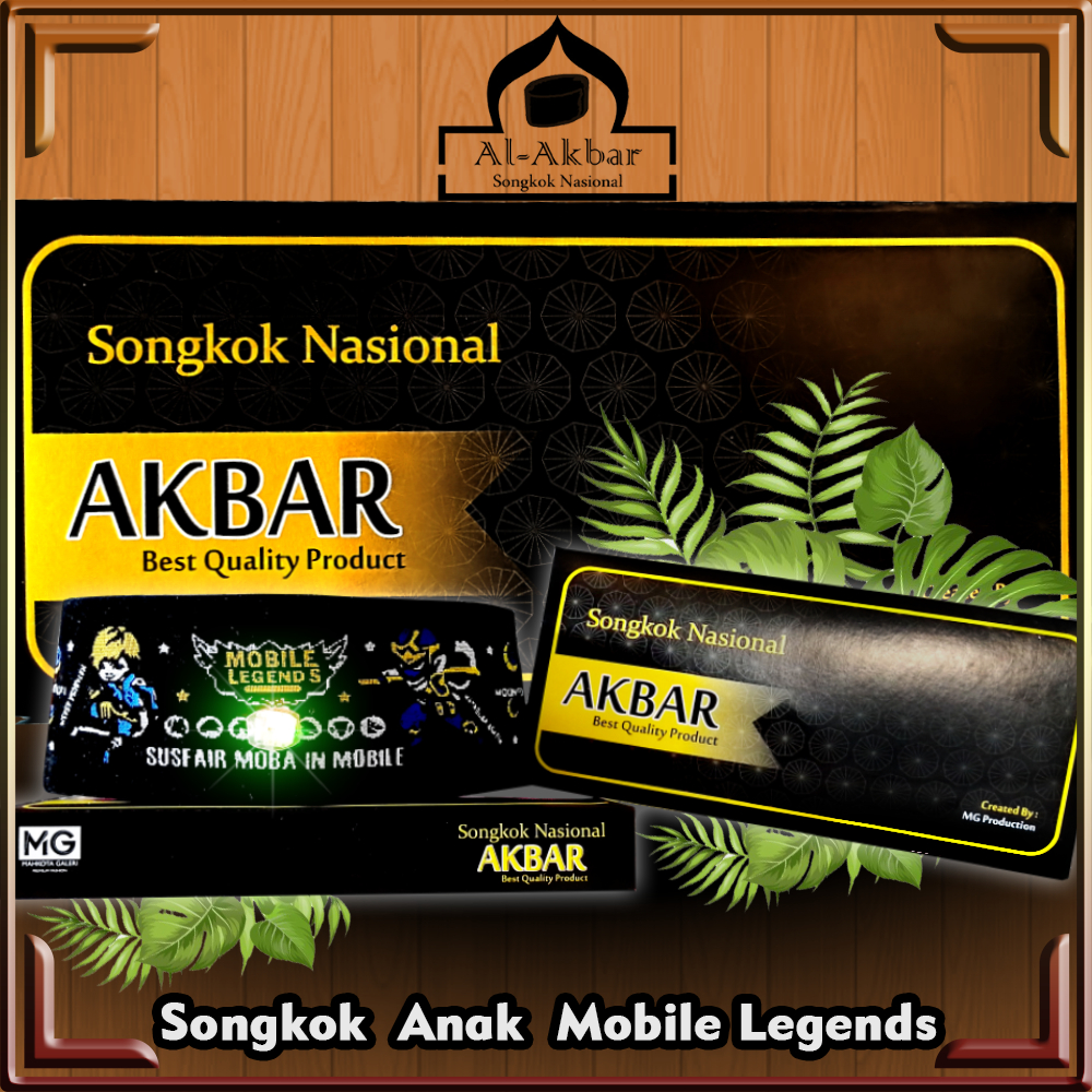 Songkok Lampu LED / Songkok Anak  / Songkok mobile Legend a