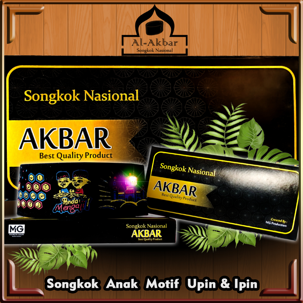 Songkok Lampu LED Upin Ipin / Songkok Anak