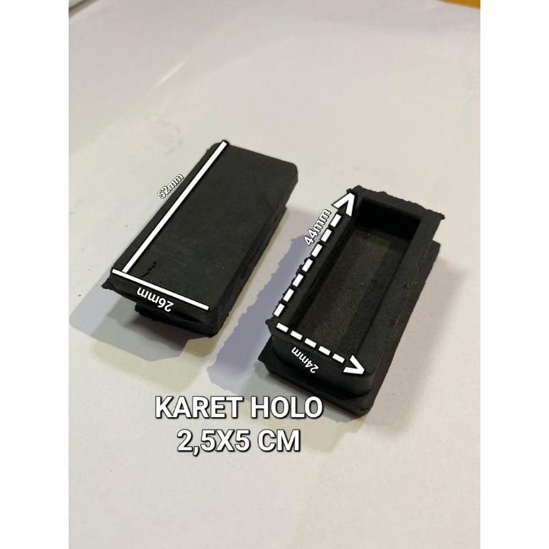 karet kaki / tutup besi holo 2,5x5cm
