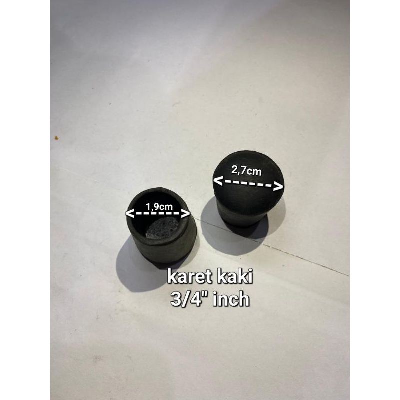 karet kaki kursi uk besi pipa bulat, 3/4" inch, atau 19mm