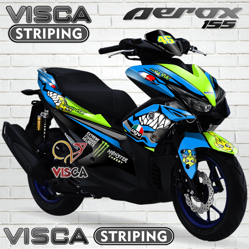 Decal Aerox 155 Old Full Body - Stiker Aerox 155 Old Keren - Striping Aerox 155 Old Variasi - Decal 