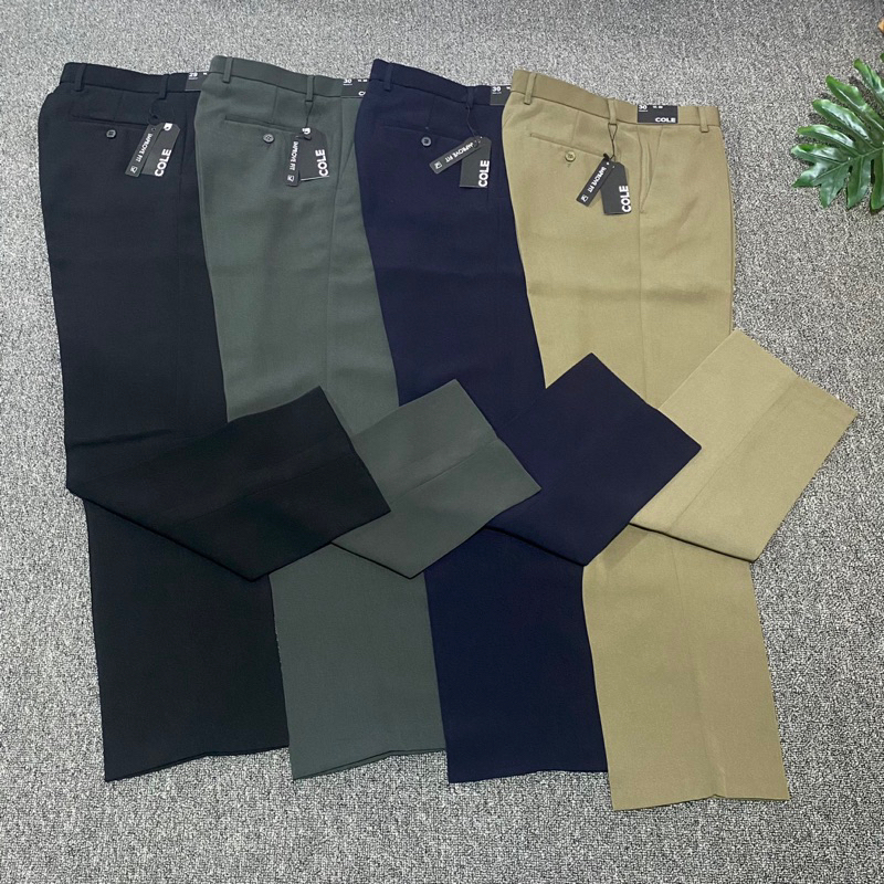 COLE ORIGINAL Celana Bahan Formal Pria Original RegulerFit//Celana Panjang Kerja Cowok Formal