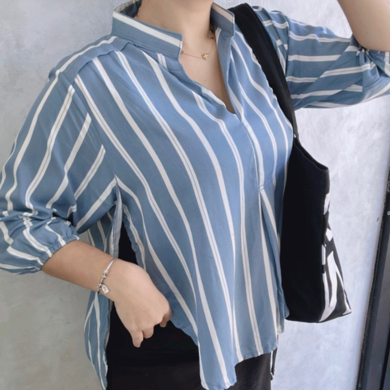 kemeja blouse jumbo Fuxii-Denim