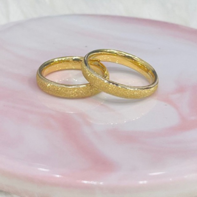 Cincin kristal pasir cincin couple cincin kawin simple elegant mewah emas asli kadar 700 875