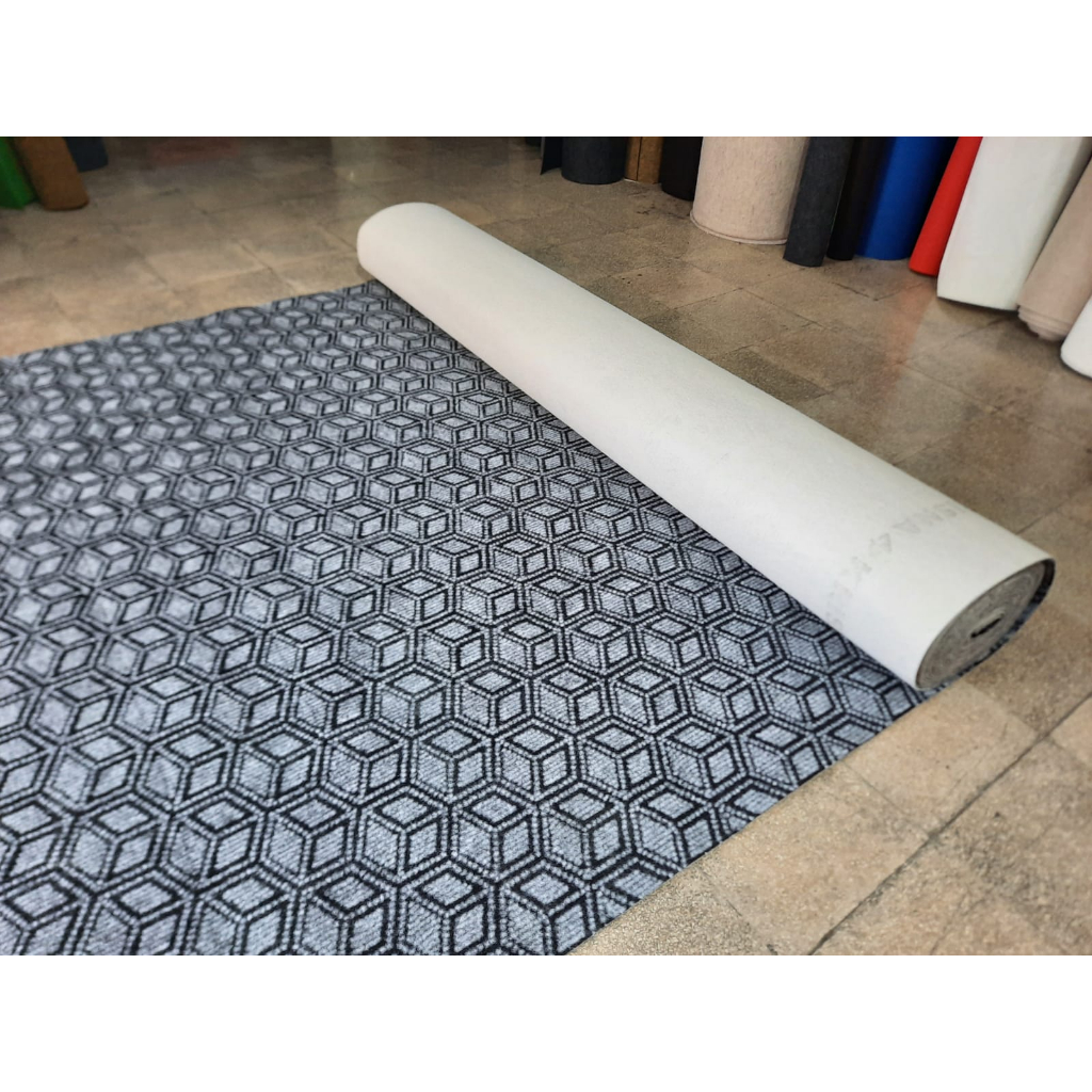 Karpet Lantai Bludru Motif 1m x 2m [METERAN] Karpet Exhibition Pameran Karpet Motif Tebal Alas Duduk